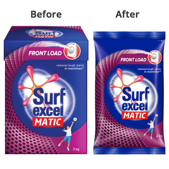 Surf Excel Matic Front-Load Detergent Powder 2 Kg - Tough Stain Removal Surf Excel Matic Front-Load Detergent Powder 2 Kg - Tough Stain Removal