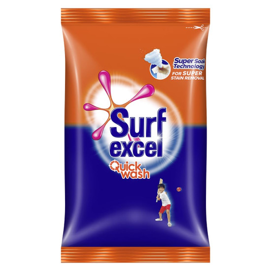 Surf Excel Quick Wash Detergent Powder 2 Kg - Tough Stain Removal