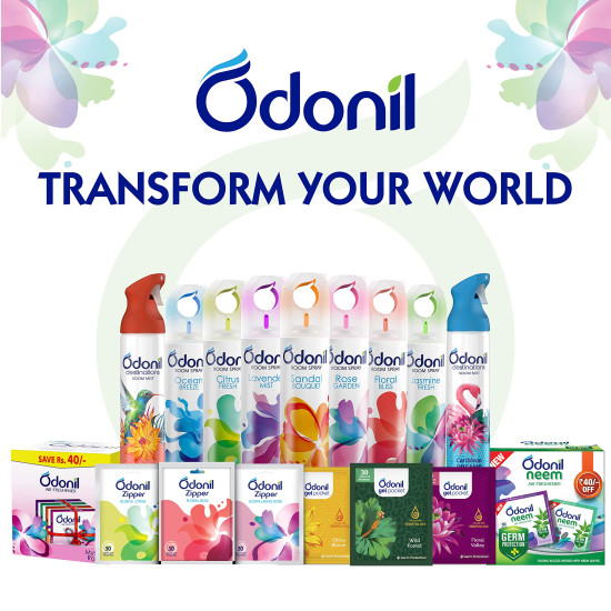Odonil Room Air Freshener Spray - Jasmine Fresh - Nature Inspired Fragrance