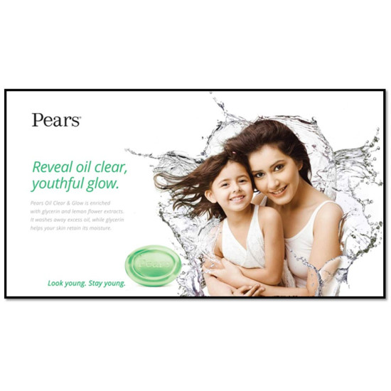 Pears Oil Clear & Glow Soap Bar 75gm - For Oily Skin & Youthful Glow