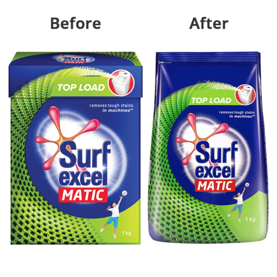 Surf Excel Matic Top Load Detergent Powder 1 kg - Advanced Cleaning Technology