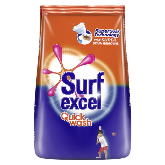 Surf Excel Quick Wash Detergent Powder 1 Kg - Tough Stain Removal