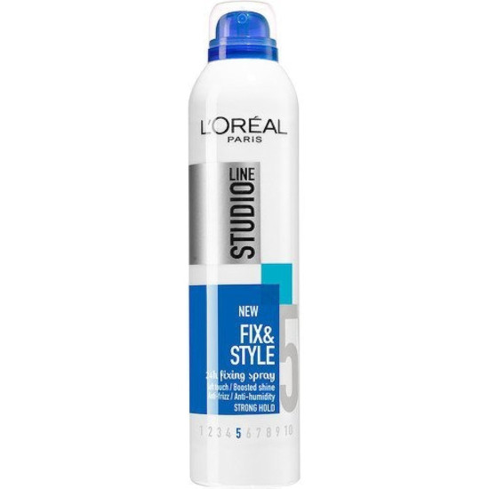 L'Oreal Paris Studio Line 5 Fix and Style 24h Anti-Frizz Fixing Spray - Long-lasting Hold