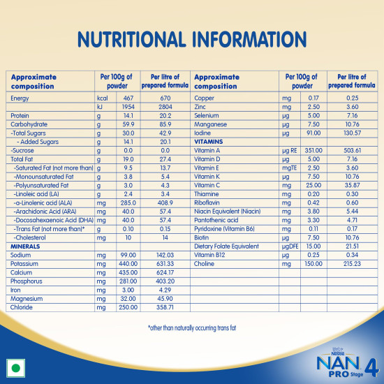 Nestlé NAN PRO 4 Follow-Up Formula - Optimal Nutrition for 18-24 Months