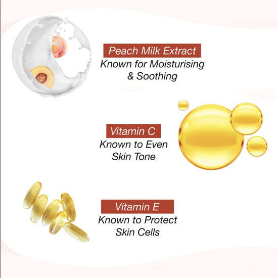 Lakme Peach Milk Moisturizer Body Lotion 60ml - 12-Hour Moisture Lock
