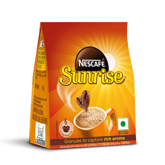 NESCAFE SUNRISE Instant Coffee Powder - Rich Taste & Aroma