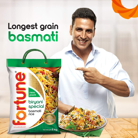Fortune Biryani Special Basmati Rice - Extra Long Grain, 5 KG
