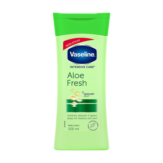 Vaseline Intensive Care Aloe Fresh Body Lotion 200 ml - Instantly Absorbing & Non-Greasy