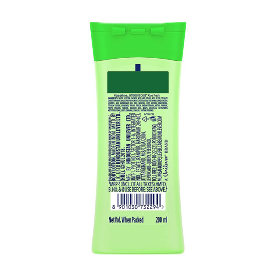 Vaseline Intensive Care Aloe Fresh Body Lotion 200 ml - Instantly Absorbing & Non-Greasy