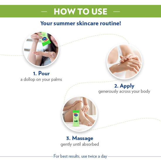 Vaseline Intensive Care Aloe Fresh Body Lotion 200 ml - Instantly Absorbing & Non-Greasy