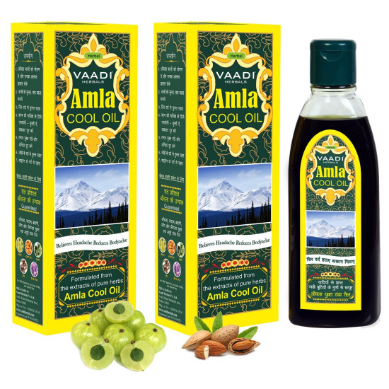 Vaadi Herbals Amla Cool Oil with Brahmi and Amla Extract - Nourishing Hair Care