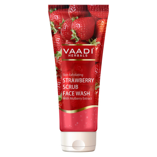 Vaadi Herbals Strawberry Scrub Face Wash - Soothing & Moisturizing