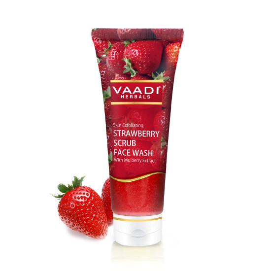 Vaadi Herbals Strawberry Scrub Face Wash - Soothing & Moisturizing