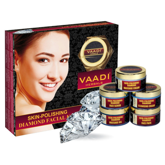 Vaadi Herbals Skin Polishing Diamond Facial Kit - Radiant Skin with Diamond Ash