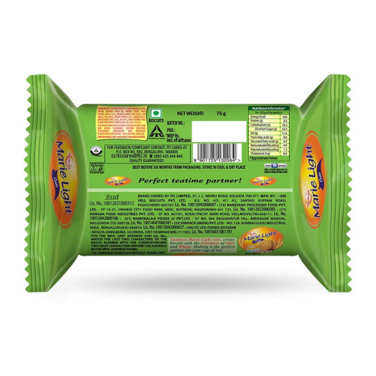Sunfeast Marie Light Oats - Enriched with Oats and Wheat Fibre