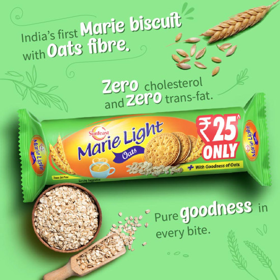 Sunfeast Marie Light Oats - Enriched with Oats and Wheat Fibre