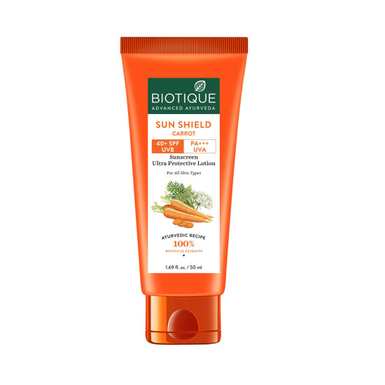 Biotique Carrot Face & Body Sun Lotion - SPF 40 UVA/UVB Protection