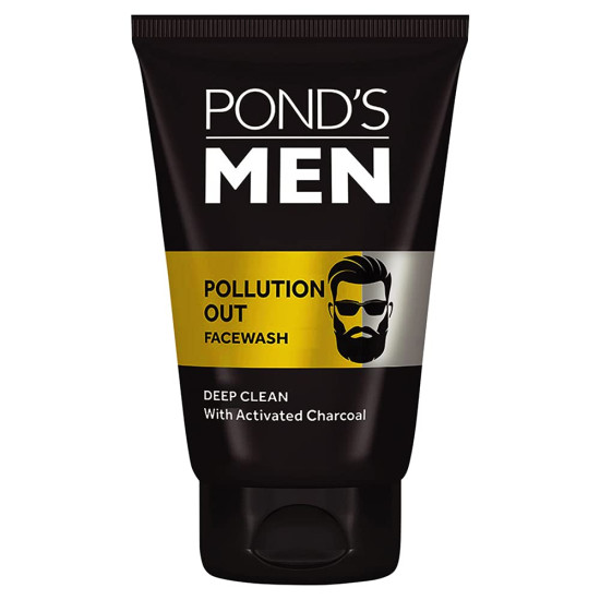 Pond's Men Pollution Out Activated Charcoal Facewash - Deep Clean for Men