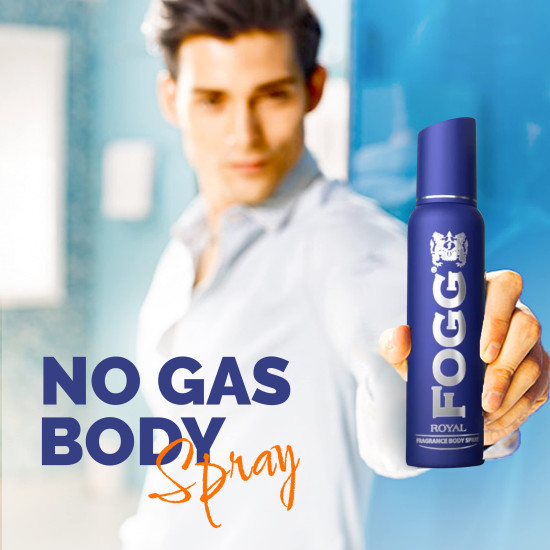 FOGG Royal No Gas Deodorant For Men - Long-Lasting Perfume Body Spray