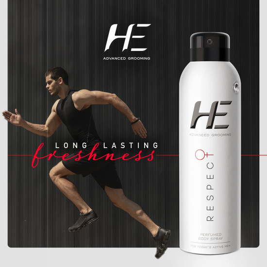 HE Advanced Grooming Respect Perfumed Body Spray For Men - Long-lasting Freshness