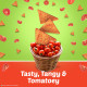 Bingo Mad Angles - Tomato Madness, 66g Pouch - Crunchy Triangular Chips