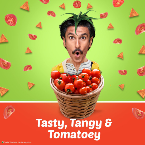 Bingo Mad Angles - Tomato Madness, 66g Pouch - Crunchy Triangular Chips