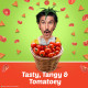 Bingo Mad Angles - Tomato Madness, 66g Pouch - Crunchy Triangular Chips