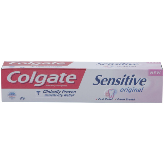 Colgate Sensitive Toothpaste - Anticavity, 80 g Tube - Pain Relief & Whitening