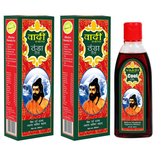 Vaadi Herbals Cool Oil with Triphla and Almond - Soothing Hair Care