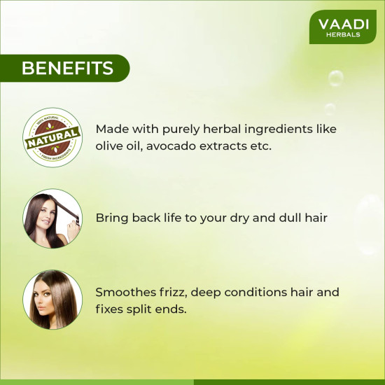 Vaadi Herbals Olive Conditioner with Avocado Extract - Deep Hydration & Shine