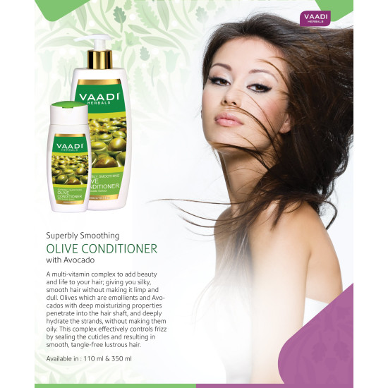 Vaadi Herbals Olive Conditioner with Avocado Extract - Deep Hydration & Shine
