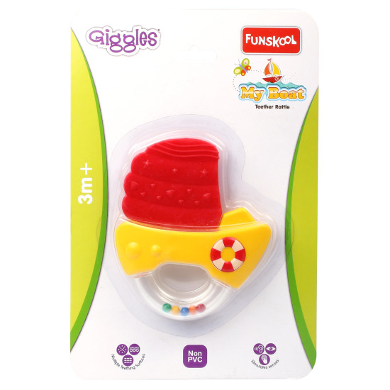 Funskool Giggles My Boat Teether Rattle 2015 - Multi-Color Teething Toy