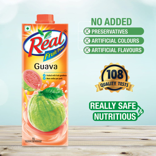 DABUR Real Guava Fruit Juice - 1L | Rich In Vitamin C