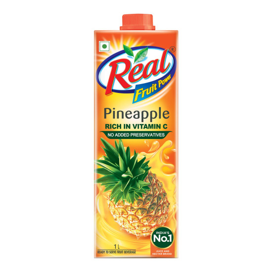 DABUR Real Pineapple Fruit Juice - 1L - Rich in Vitamin C