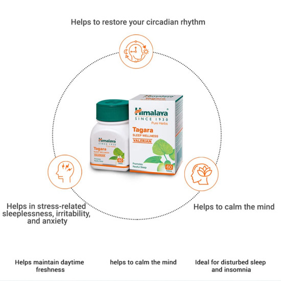Himalaya Wellness Pure Herbs Tagara Sleep Wellness - Promotes Restful Sleep