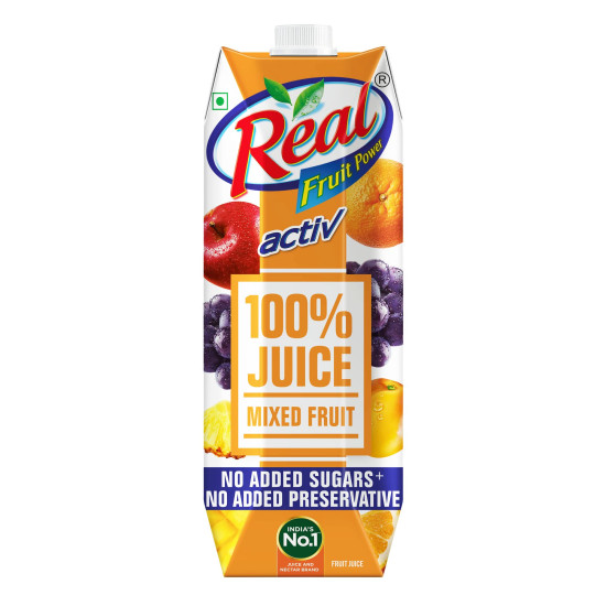 DABUR Real Activ 100% Mixed Fruit Juice - Pure and Natural