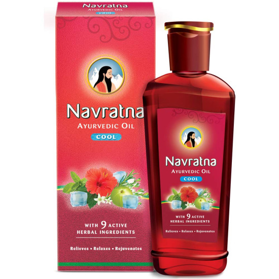 Navratna Ayurvedic Cool Oil - Relieves Headache & Enhances Relaxation