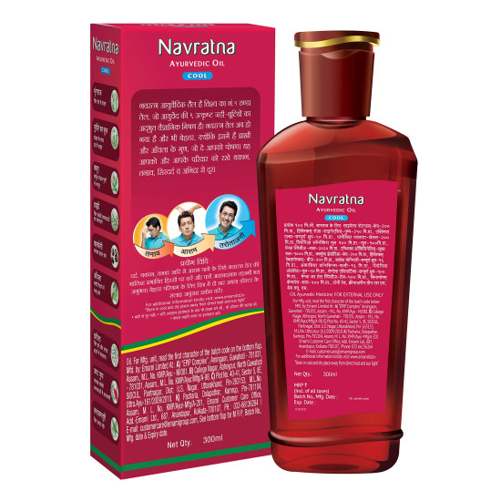 Navratna Ayurvedic Cool Oil - Relieves Headache & Enhances Relaxation