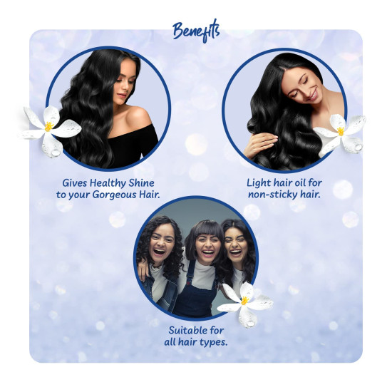 Parachute Advansed Jasmine Coconut Hair Oil with Vitamin E - Non-Sticky Shine