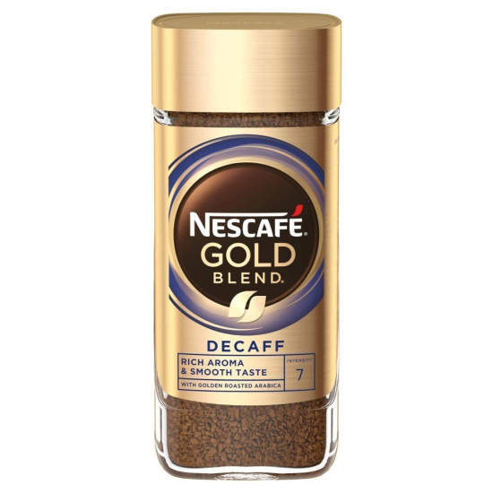 Nescafé Gold Decaff Instant Ground Coffee Jar, 100 g - Rich & Smooth Caffeine-Free Coffee