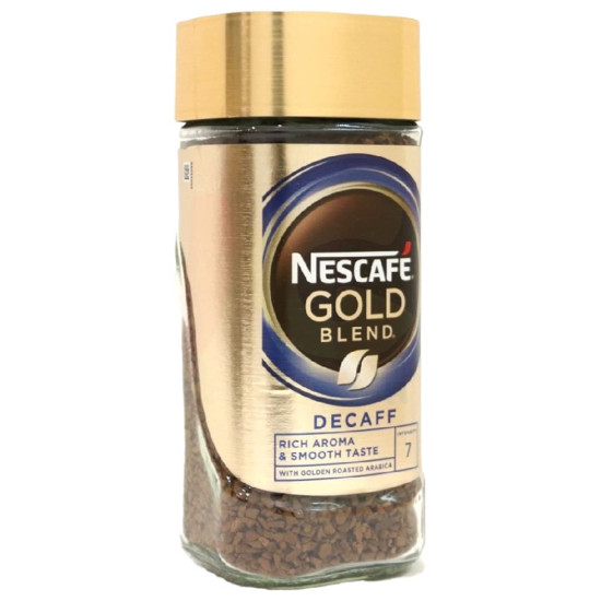 Nescafé Gold Decaff Instant Ground Coffee Jar, 100 g - Rich & Smooth Caffeine-Free Coffee