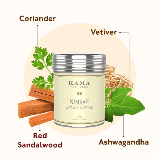 Kama Ayurveda Nimrah Anti Acne Face Pack - Acne Treatment with Sandalwood & Liquorice