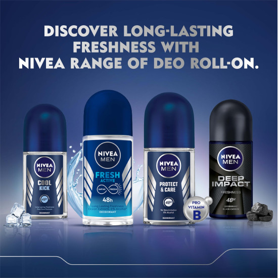 Nivea Deodorant Roll On, Fresh Power for Men - Long-lasting Freshness