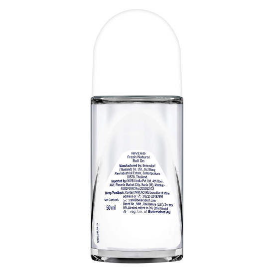 NIVEA Fresh Natural Roll On - Long-lasting Freshness