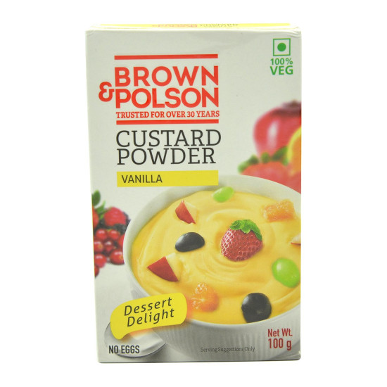 Brown & Polson Vanilla Custard Powder, 100g - Easy Dessert Solution