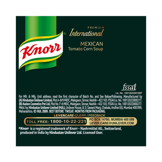 Knorr Mexican Tomato Corn International Soup - Made with 100% Real Vegetables