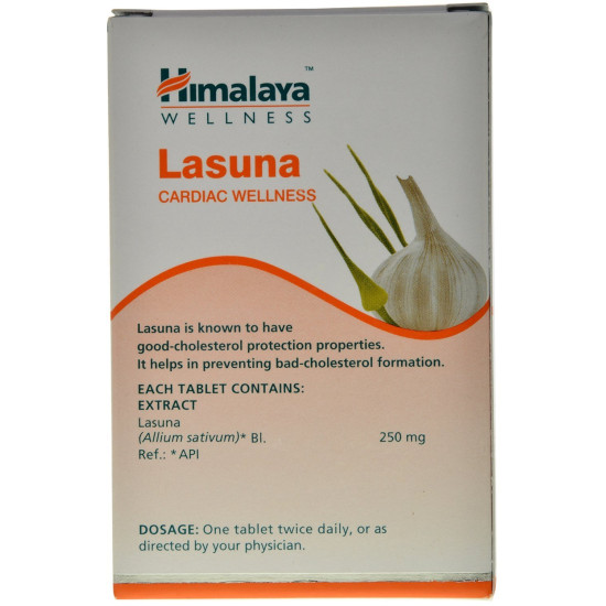 Himalaya Pure Herbs Lasuna Cardiac Wellness Tablets - Heart Health Support