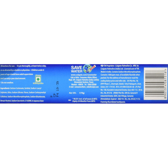 Colgate Cibaca 175g Anti-Cavity Toothpaste - For Healthy, White Teeth