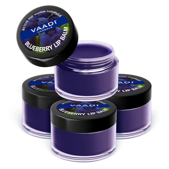 Vaadi Herbals Value Lip Balm, Blueberry - Moisturizing & Protective