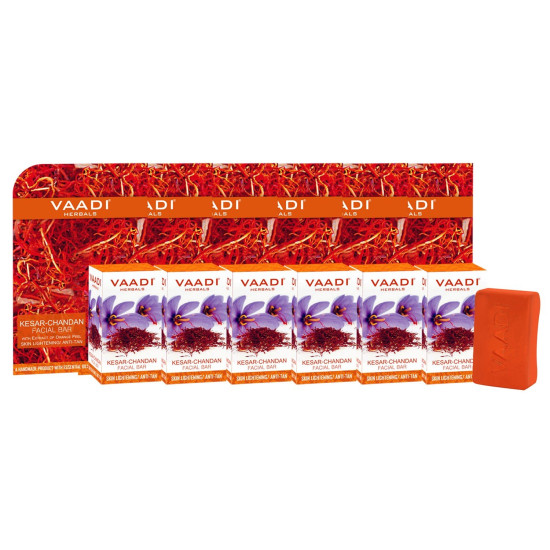 Vaadi Herbals Kesar Chandan Facial Bars - Natural Glow with Orange Peel